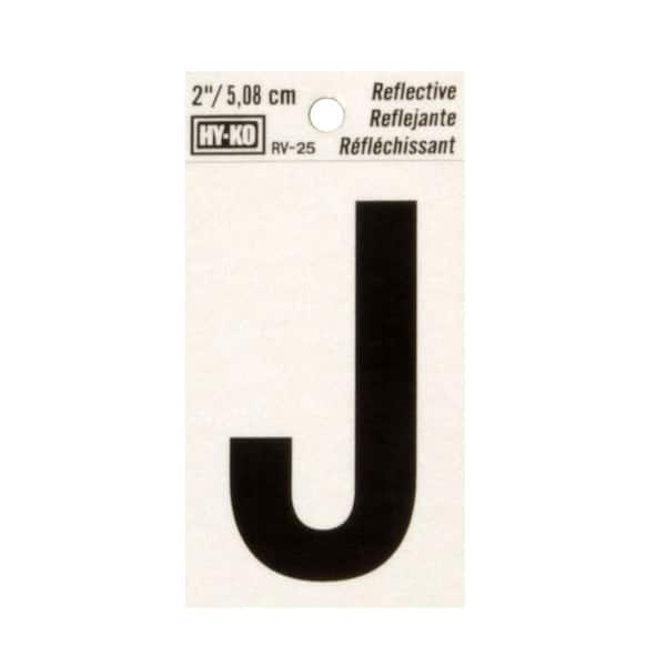HY-KO 2 in. Vinyl Reflective Letter J