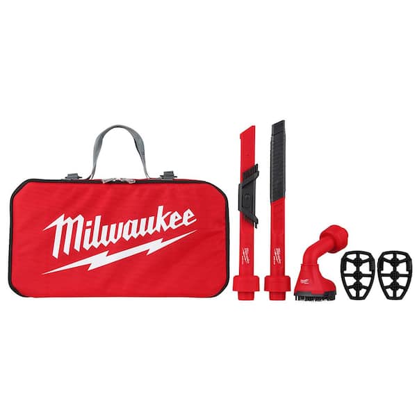Milwaukee AIR-TIP 1-1/4 in. - 2-1/2 in. Automotive Kit W/Crevice Tools, Utility Nozzle and Bag For Wet/Dry Shop Vacuums (4-Piece)