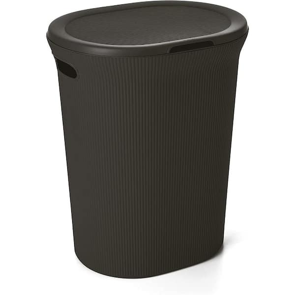 SUPERIO 40 l Brown Plastic Ribbed Laundry Hamper