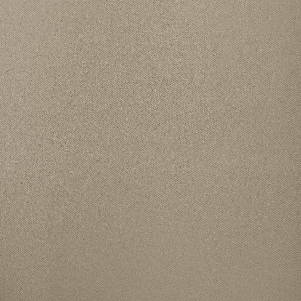 Classic Taupe Polyester Blackout Puddle Length Curtain Panel