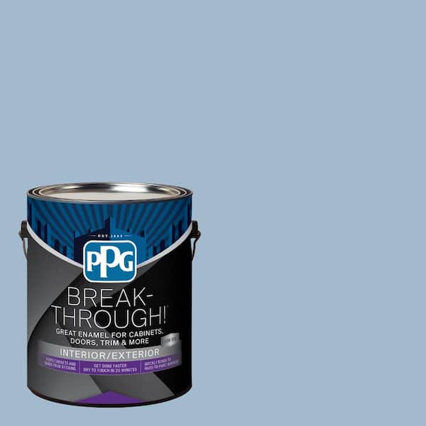 1 gal. PPG1156-3 Always Blue Satin Door, Trim & Cabinet Paint