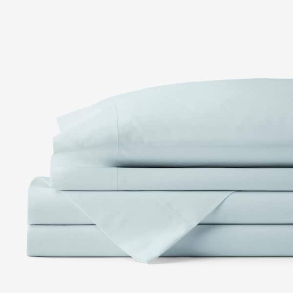 Company Cotton Pale Blue Cotton Percale Twin Sheet Set