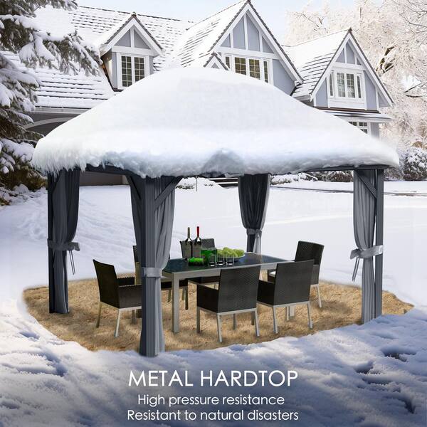 Kozyard Hardtop Gazebo - Permanent Metal Pavilion with