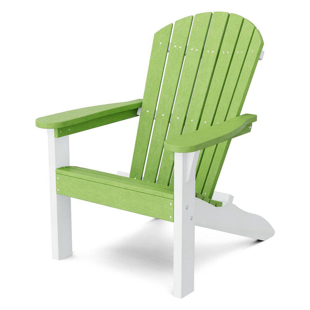 Heritage Lime Green and White HDPE Plastic Outdoor Sunset Adirondack Chair price history on PriceWatchPro
