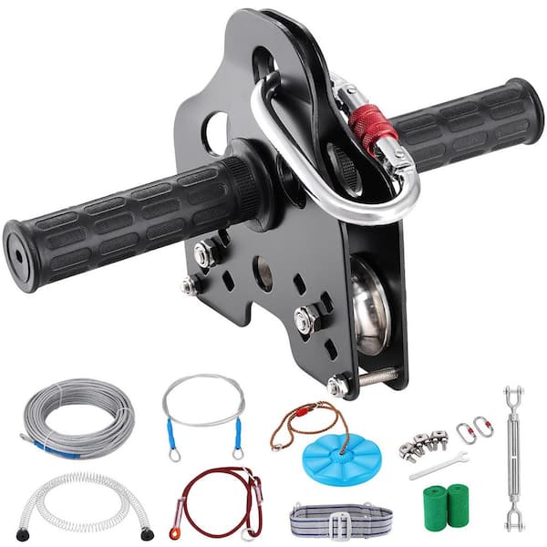 SKYSHALO Zipline Kit for Kids and Adult, 80 ft. Zip Line Kits Up to 500 lb., Backyard Outdoor Quick Setup Zipline
