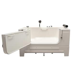 Neptune 5.17 ft. Left Drain Sit-In Bathtub with Heated Air in White