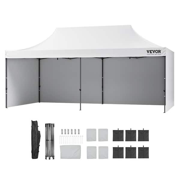 10 ft. x 20 ft. Pop Up Canopy with Sidewalls UV Resistant Sturdy Frame Instant Canopies Tent for Backyard Party Parking