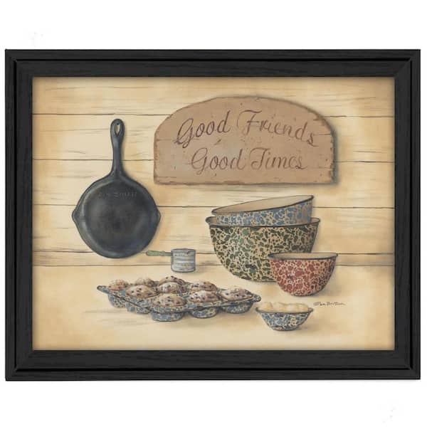 HomeRoots Charlie Good Friends 1-Piece Framed Wall Art 15 in. x 19 in.