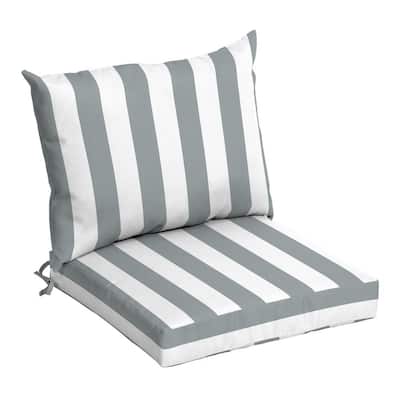 Gray Striped Outdoor Chair Cushions, Better Homes And Gardens Outdoor Patio Dining Chair Cushion Grey Stripe