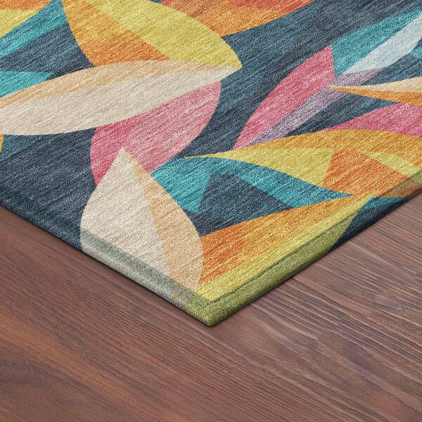 Chantille Machine Washable Indoor/Outdoor Abstract ACN2383 Navy 3 ft. x 4 ft. Area Rug