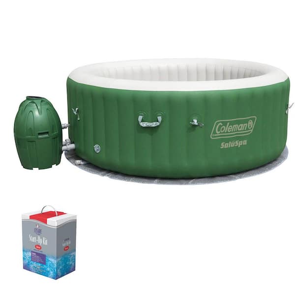 Coleman Salu Spa 6-Person 60-Jet Inflatable Outdoor Spa Hot Tub and Chlorine Starter Kit