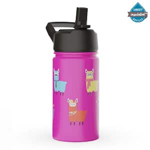 Kids 12 oz. No Drama Berry Insulated Stainless Steel Water Bottle with Sport Straw Lid