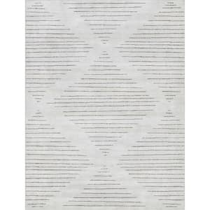 Gray Beige 5 ft. 3 in. x 7 ft. 3 in. Flat-Weave Apollo Moroccan Trellis Lattice Area Rug