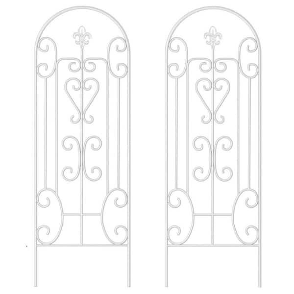 60 in. H Metal Garden Trellis, Outdoor Plants Plant Support, 2-Pack
