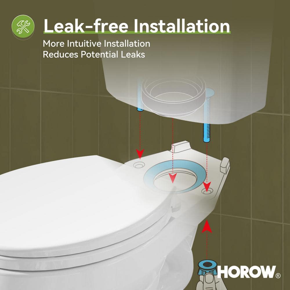 White Round Dual Flush High Efficiency Free Standing Toilet