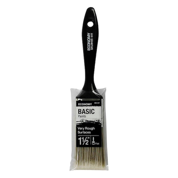 Black Flat Paint Brush for Acrylic Size 1 3/16 inch / 30 mm