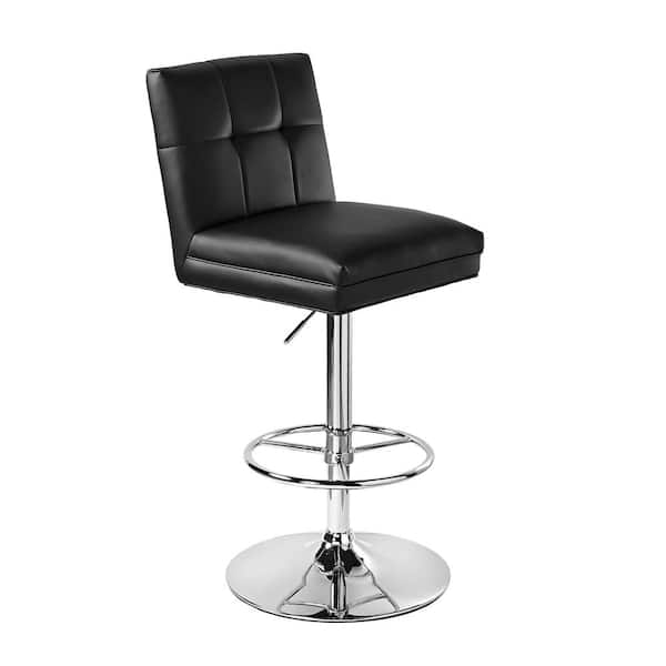 Boraam Sloan Adjustable Swivel Bar Stool - Black/Chrome