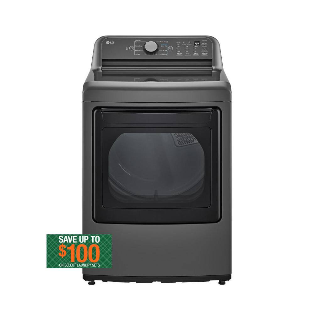 Reviews for LG 7.3 cu. ft. Vented Gas Dryer in Middle Black with Sensor