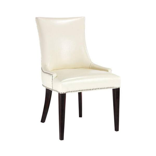 Unbranded Becca Cream Leather Dining Chair