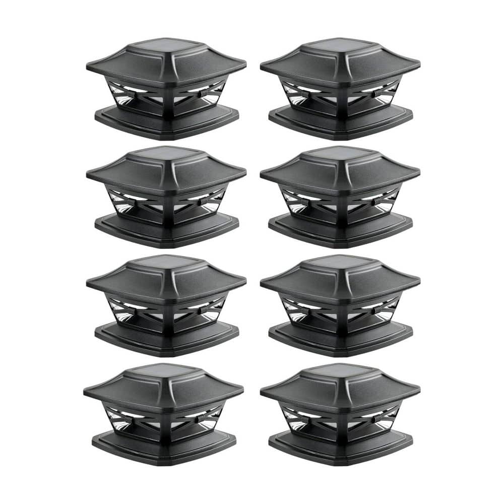 8 Pack Solar Outdoor Post Cap Lights Slate Black for 4 x 4 5 x 5 6 x 6 Wooden Posts Bright LED IP44 Waterproof price history on PriceWatchPro