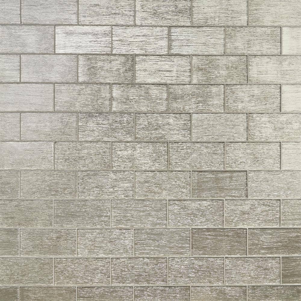Salvatore Polished Gold Glass Subway Wall Tile 4-in x 8-in