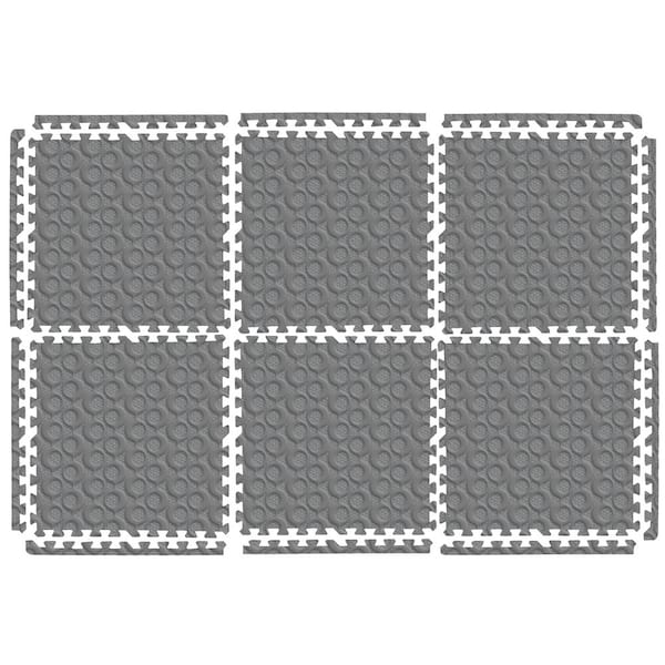 TrafficMaster Dark Gray 24 in. W x 24 in. L x 0.5 in. Thick Foam  Exercise\Gym Flooring Tiles (6 Tiles\Case) (24 sq. ft.) TM1264 - The Home  Depot