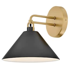 Milo 1-Light Lacquered Brass Sconce
