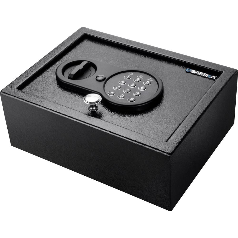 BARSKA 0.15 cu. ft. Steel Top Opening Safe with Keypad, Black