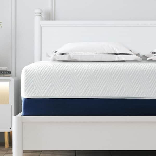 PICCHESS Queen Medium 12 in. Gel Memory Foam Mattress Edge Support with Breathable Cover Boxed
