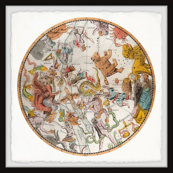 Unbranded "Celestial Map" by Marmont Hill Framed Astronomy Art Print 12 in. x 12 in.