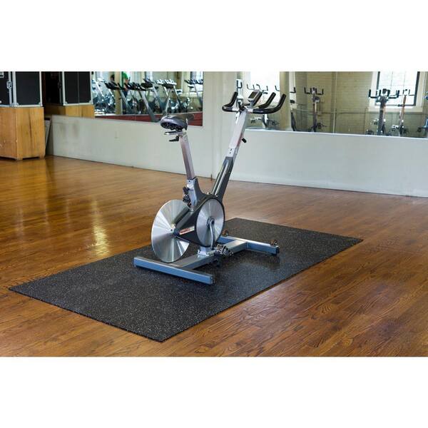 Black with Tan Speck 24 in. x 24 in. Recycled Center Floor Tiles (24 sq. ft.)