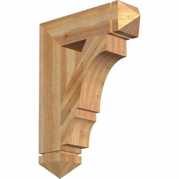 Ekena Millwork 6 in. x 32 in. x 24 in. Western Red Cedar Balboa Arts and Crafts Rough Sawn