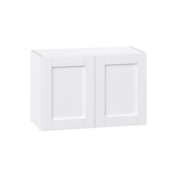 J COLLECTION Milton 30 in. W x 14 in. D x 20 in. H Assembled Shaker Wall Bridge Kitchen Cabinet in Bright White
