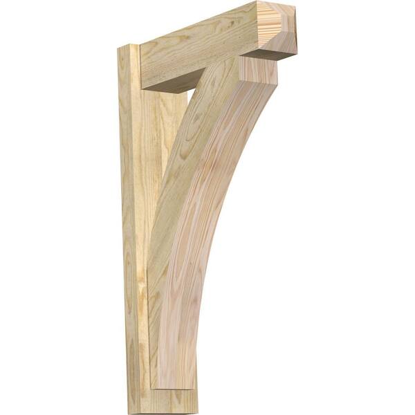 Ekena Millwork 6 in. x 32 in. x 20 in. Douglas Fir Thorton Craftsman Rough Sawn Outlooker