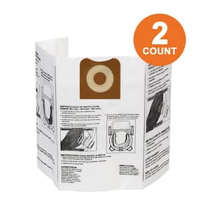High-Efficiency Size A Dust Collection Bags for 12 to 16 Gallon RIDGID Wet/Dry Shop Vacuums (2-Pack)