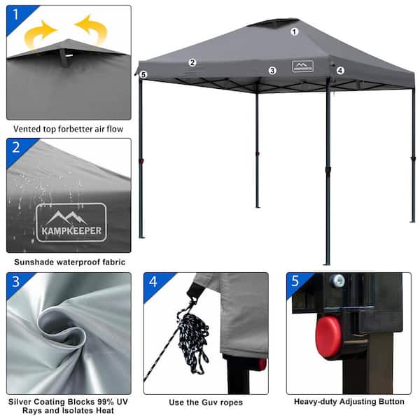 テント・タープ Neighborhood CAVE / N-POP UP TENT LANMOUNTAIN Canopy 10X10 FT w/3 Sidewall,Portable Pop Up