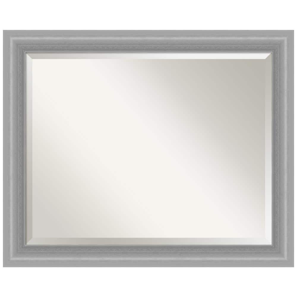 Amanti Art Peak Polished Nickel 32.5 in. H x 26.5 in. W Framed 
