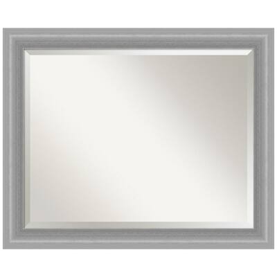 Peak Polished Nickel 32.5 in. H x 26.5 in. W Framed Wall Mirror