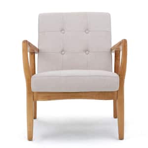 Brayden Medium Beige Fabric Tufted Club Chair