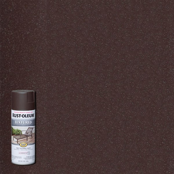 Rust-Oleum Stops Rust 12 oz. Textured Dark Brown Protective Spray Paint (6-Pack)