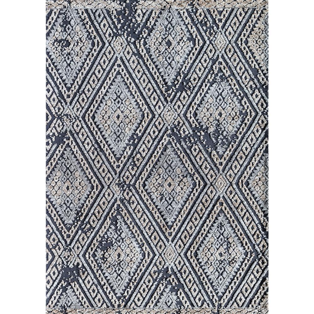 Rugs America Rugs America Charcoal Diamond 2 ft. x 3 ft. Indoor Area