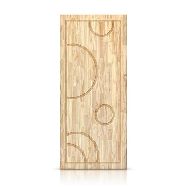 CALHOME 42 in. x 96 in. Hollow Core Natural Pine Wood Unfinished Interior Door Slab