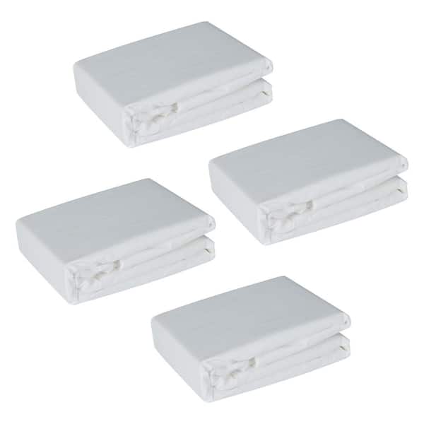 4 Pack Queen Size Cotton Cover Premium Zippered Mattress Protector