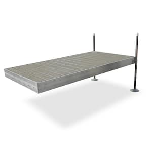 8 ft. Long Straight Aluminum Frame with Decking Complete Dock Package