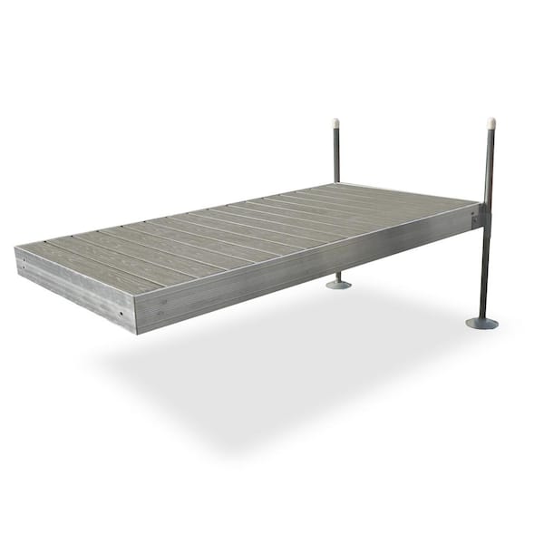Tommy Docks 8 ft. Long Straight Aluminum Frame with Decking Complete Dock Package for DIY Dock Modular Designs for Boat Dock Systems