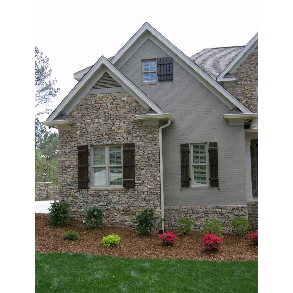 Primed White Pine Board and Batten Exterior Shutters, 18" x 33"