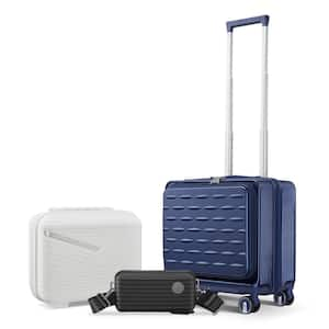 3-Piece Luggage Set 18 in. Carry On Luggage with Front Open Door and Laptop Interlayer