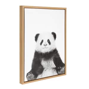 24 in. x 18 in. "Panda" by Tai Prints Framed Canvas Wall Art