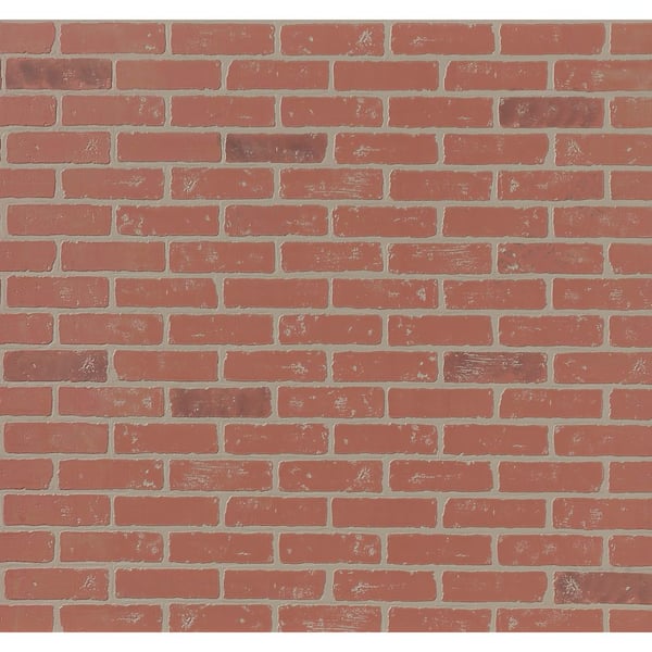 Unbranded 1/4 in. x 48 in. x 96 in. Faux Brick HDF Cambridge Red Wall Paneling