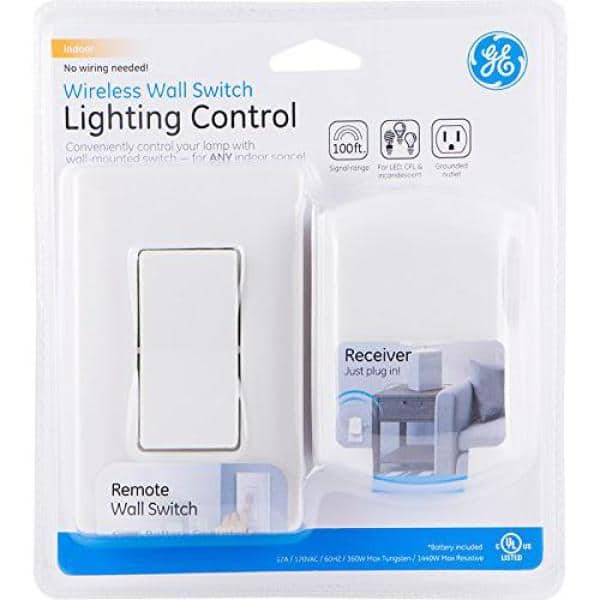 Wireless White Rocker Light Switch with Wall Plate